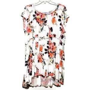 NWOT - OSO Casual Knit Summer Floral Elastic Waist Top, Size 1X